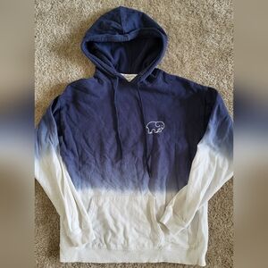 Ivory Ella Blue and White Ombre Hoodie